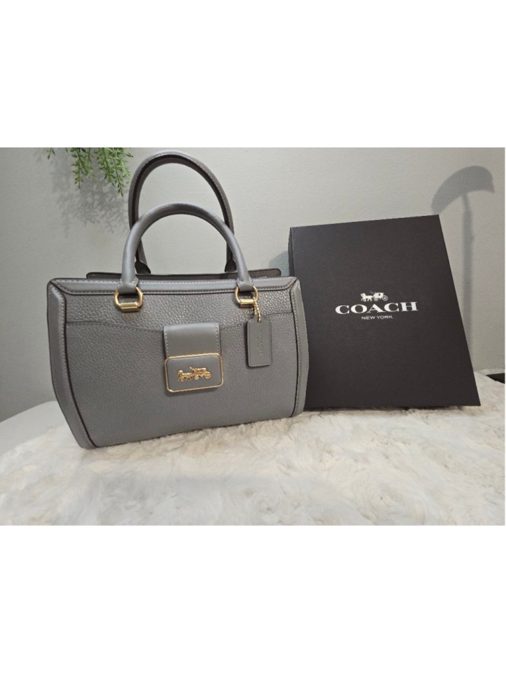 NWOT Coach Grace Carryall in Gold/Granite - Picture 7 of 16